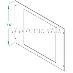 Piastra Chiusura 8U 84Te per Video E Monitor Fino a 19"